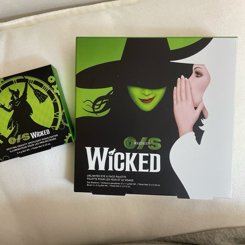 One size, wicked eye and face palette + spotlight highlighter